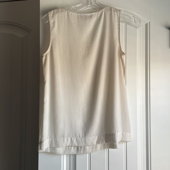 Loft Flowy Cream Top with Floral Embellishments - Picture 4 of 4